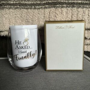 Engagement Wedding Wine Glass